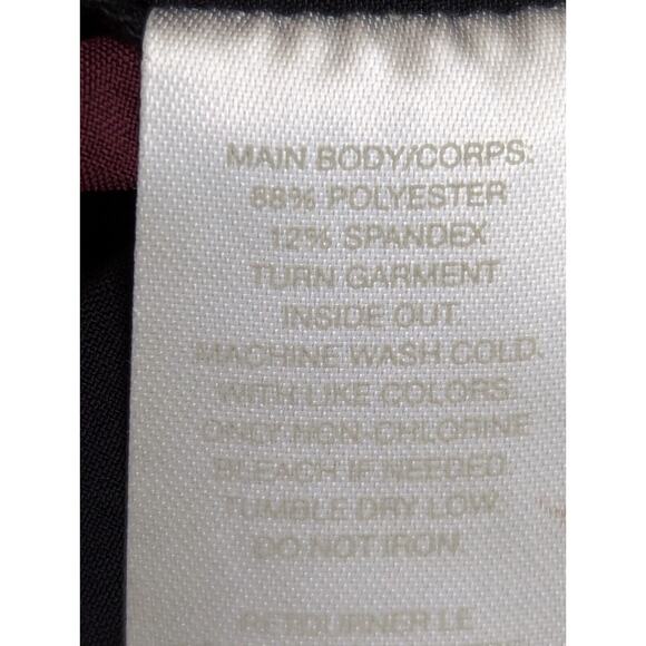 Z by Zella sz 1X Athletic Jogger Pants black & burgundy stripes on sides 0692 - Picture 6 of 6